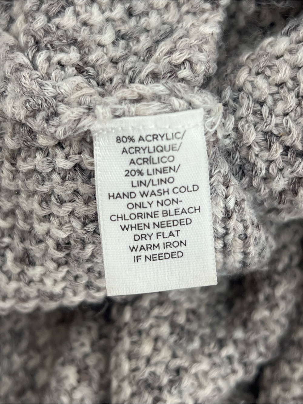 Lou & Grey Relaxed V-Neck Sweater Poncho in Heather Gray M Medium - Picture 9 of 10
